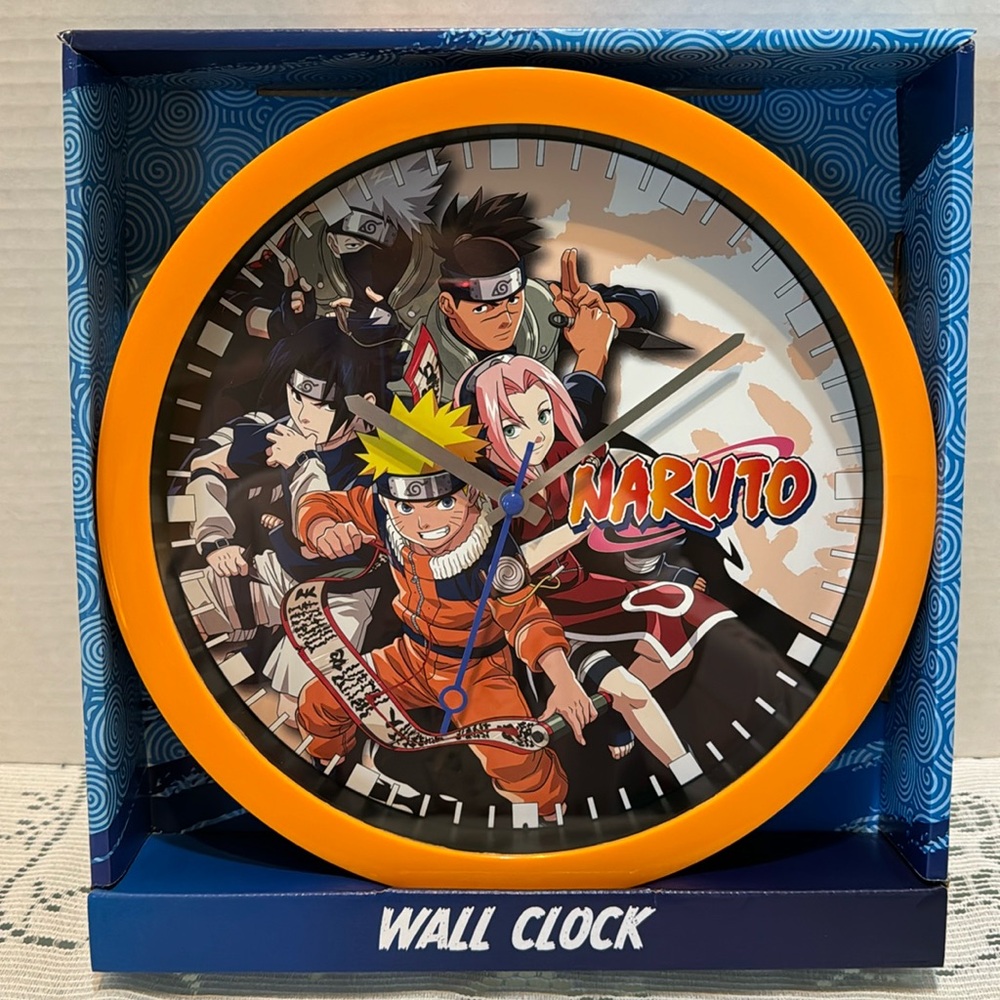 Naruto Analog Wall Clock Naruto, Sasuke, Kakashi, Sakura, & Iruka